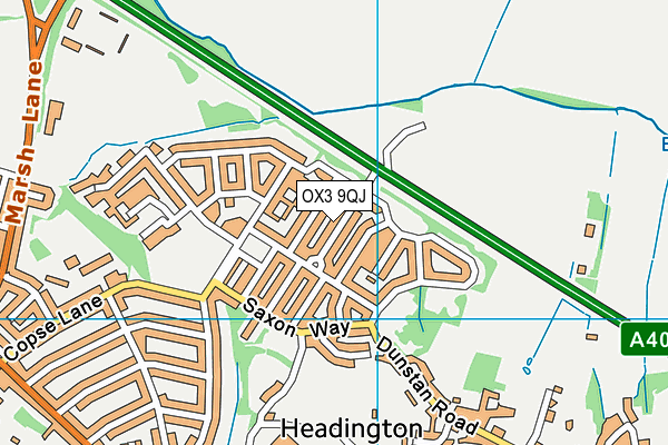 OX3 9QJ map - OS VectorMap District (Ordnance Survey)