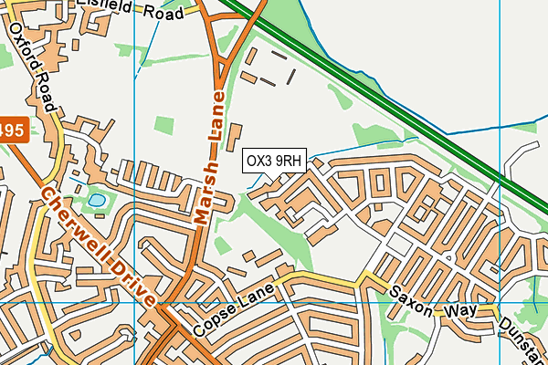 OX3 9RH map - OS VectorMap District (Ordnance Survey)