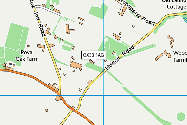 OX33 1AG map - OS VectorMap District (Ordnance Survey) OX33 1AG map - OS VectorMap District (Ordnance Survey)