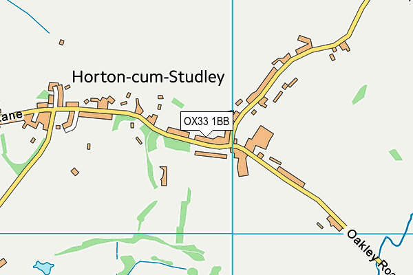 OX33 1BB map - OS VectorMap District (Ordnance Survey) OX33 1BB map - OS VectorMap District (Ordnance Survey)