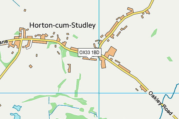 OX33 1BD map - OS VectorMap District (Ordnance Survey) OX33 1BD map - OS VectorMap District (Ordnance Survey)