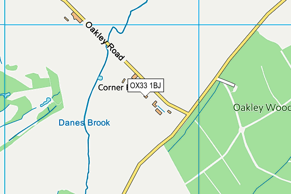 OX33 1BJ map - OS VectorMap District (Ordnance Survey)