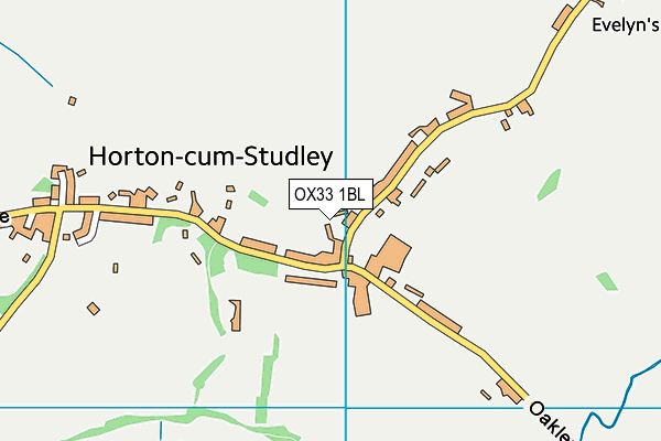 OX33 1BL map - OS VectorMap District (Ordnance Survey) OX33 1BL map - OS VectorMap District (Ordnance Survey)