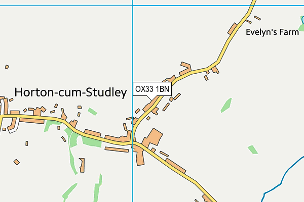 OX33 1BN map - OS VectorMap District (Ordnance Survey) OX33 1BN map - OS VectorMap District (Ordnance Survey)