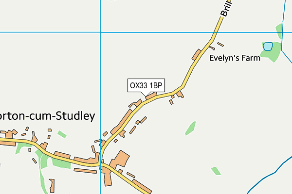 OX33 1BP map - OS VectorMap District (Ordnance Survey) OX33 1BP map - OS VectorMap District (Ordnance Survey)