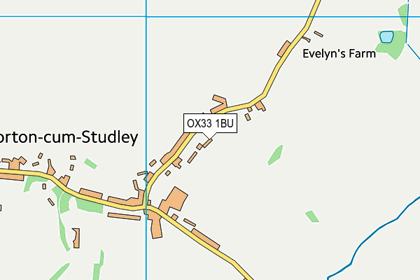 OX33 1BU map - OS VectorMap District (Ordnance Survey) OX33 1BU map - OS VectorMap District (Ordnance Survey)