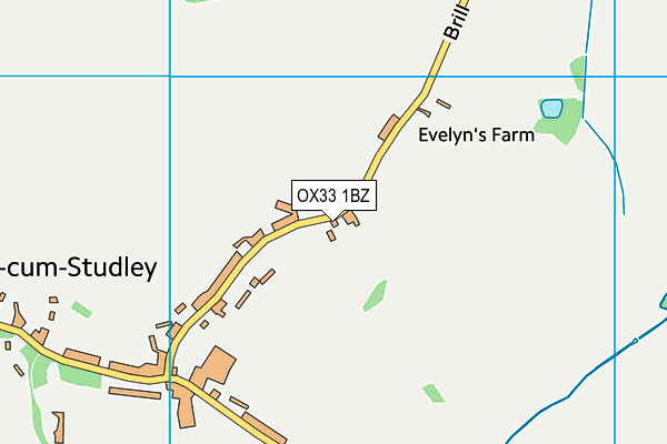 OX33 1BZ map - OS VectorMap District (Ordnance Survey) OX33 1BZ map - OS VectorMap District (Ordnance Survey)