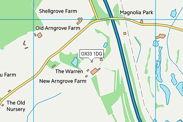 OX33 1DG map - OS VectorMap District (Ordnance Survey) OX33 1DG map - OS VectorMap District (Ordnance Survey)