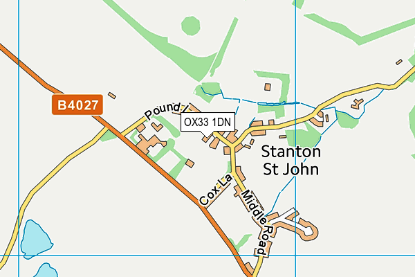 OX33 1DN map - OS VectorMap District (Ordnance Survey) OX33 1DN map - OS VectorMap District (Ordnance Survey)