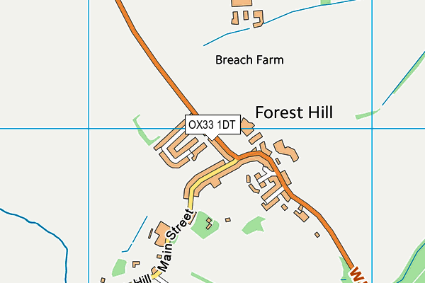 OX33 1DT map - OS VectorMap District (Ordnance Survey) OX33 1DT map - OS VectorMap District (Ordnance Survey)