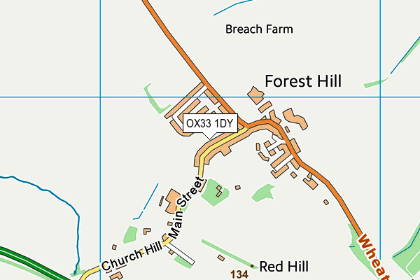 OX33 1DY map - OS VectorMap District (Ordnance Survey) OX33 1DY map - OS VectorMap District (Ordnance Survey)