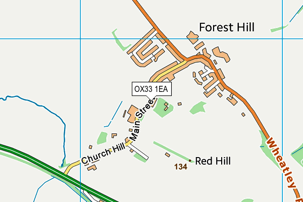 OX33 1EA map - OS VectorMap District (Ordnance Survey)