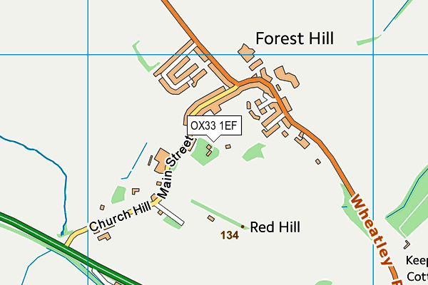 OX33 1EF map - OS VectorMap District (Ordnance Survey) OX33 1EF map - OS VectorMap District (Ordnance Survey)