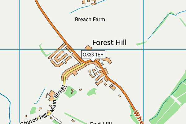 OX33 1EH map - OS VectorMap District (Ordnance Survey) OX33 1EH map - OS VectorMap District (Ordnance Survey)