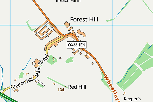 OX33 1EN map - OS VectorMap District (Ordnance Survey) OX33 1EN map - OS VectorMap District (Ordnance Survey)