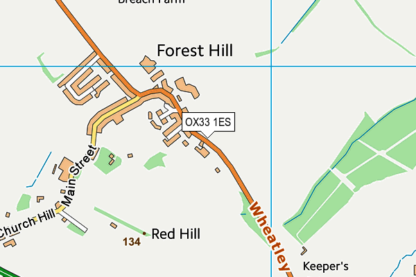 OX33 1ES map - OS VectorMap District (Ordnance Survey) OX33 1ES map - OS VectorMap District (Ordnance Survey)