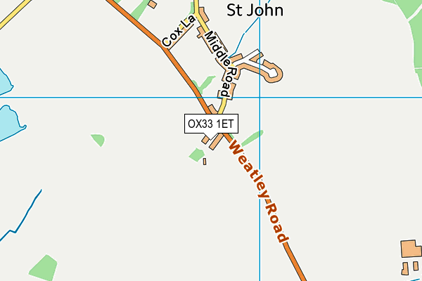OX33 1ET map - OS VectorMap District (Ordnance Survey) OX33 1ET map - OS VectorMap District (Ordnance Survey)