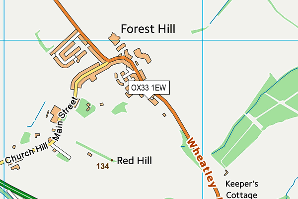OX33 1EW map - OS VectorMap District (Ordnance Survey) OX33 1EW map - OS VectorMap District (Ordnance Survey)