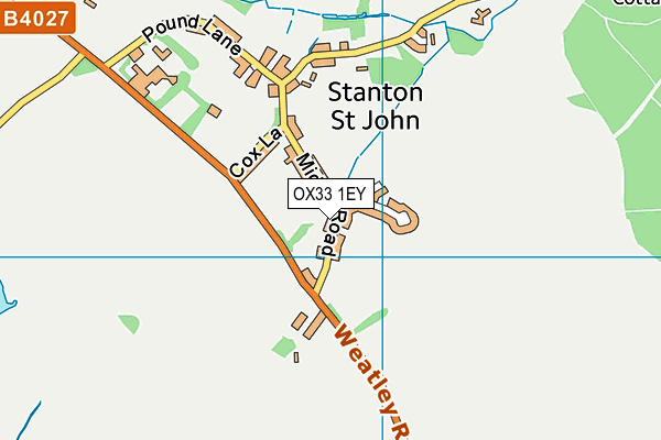 OX33 1EY map - OS VectorMap District (Ordnance Survey) OX33 1EY map - OS VectorMap District (Ordnance Survey)