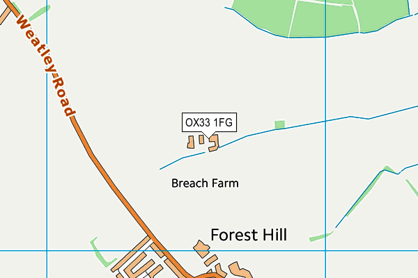 OX33 1FG map - OS VectorMap District (Ordnance Survey) OX33 1FG map - OS VectorMap District (Ordnance Survey)