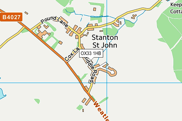 OX33 1HB map - OS VectorMap District (Ordnance Survey) OX33 1HB map - OS VectorMap District (Ordnance Survey)