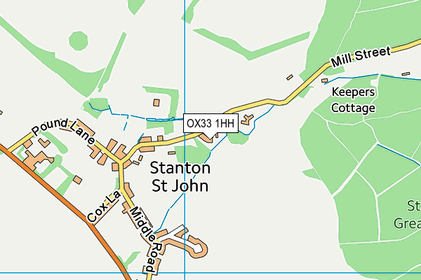 OX33 1HH map - OS VectorMap District (Ordnance Survey) OX33 1HH map - OS VectorMap District (Ordnance Survey)