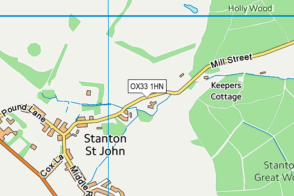 OX33 1HN map - OS VectorMap District (Ordnance Survey) OX33 1HN map - OS VectorMap District (Ordnance Survey)