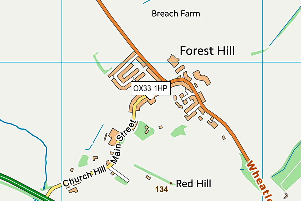 OX33 1HP map - OS VectorMap District (Ordnance Survey) OX33 1HP map - OS VectorMap District (Ordnance Survey)