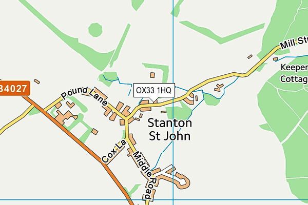 OX33 1HQ map - OS VectorMap District (Ordnance Survey)