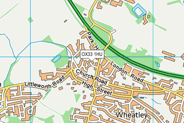 OX33 1HU map - OS VectorMap District (Ordnance Survey) OX33 1HU map - OS VectorMap District (Ordnance Survey)