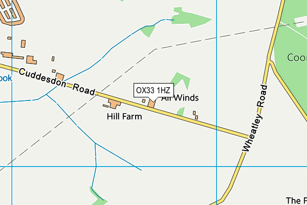 OX33 1HZ map - OS VectorMap District (Ordnance Survey) OX33 1HZ map - OS VectorMap District (Ordnance Survey)