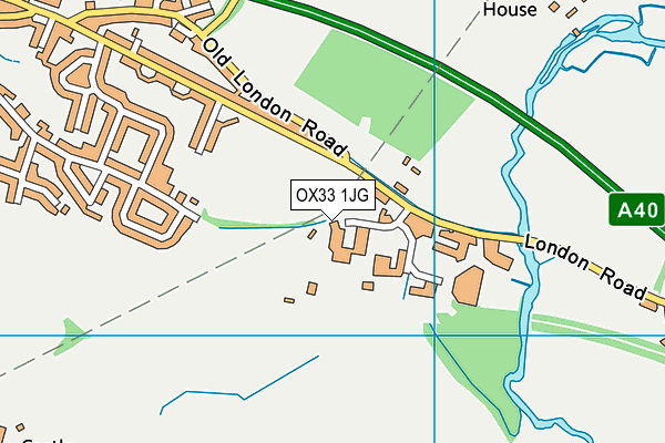 OX33 1JG map - OS VectorMap District (Ordnance Survey) OX33 1JG map - OS VectorMap District (Ordnance Survey)