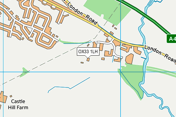 OX33 1LH map - OS VectorMap District (Ordnance Survey) OX33 1LH map - OS VectorMap District (Ordnance Survey)