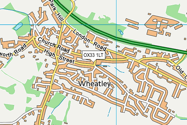 OX33 1LT map - OS VectorMap District (Ordnance Survey) OX33 1LT map - OS VectorMap District (Ordnance Survey)