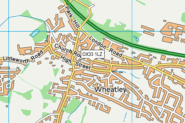 OX33 1LZ map - OS VectorMap District (Ordnance Survey) OX33 1LZ map - OS VectorMap District (Ordnance Survey)