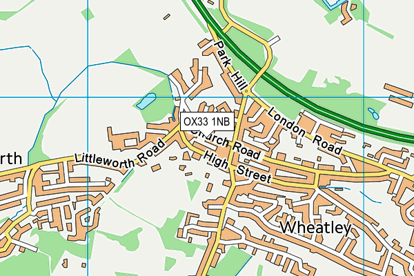 OX33 1NB map - OS VectorMap District (Ordnance Survey) OX33 1NB map - OS VectorMap District (Ordnance Survey)
