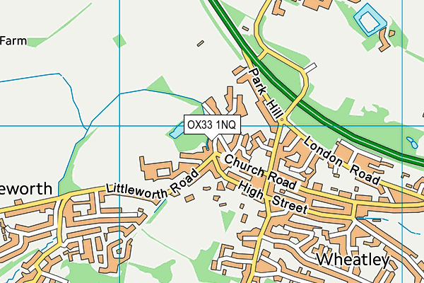 OX33 1NQ map - OS VectorMap District (Ordnance Survey) OX33 1NQ map - OS VectorMap District (Ordnance Survey)