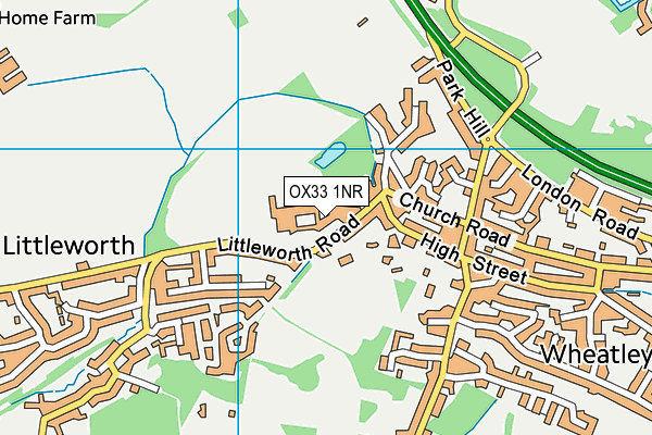OX33 1NR map - OS VectorMap District (Ordnance Survey) OX33 1NR map - OS VectorMap District (Ordnance Survey)