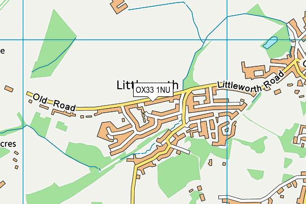 OX33 1NU map - OS VectorMap District (Ordnance Survey) OX33 1NU map - OS VectorMap District (Ordnance Survey)