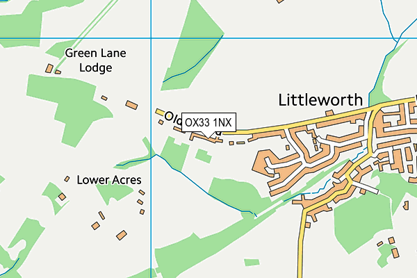 OX33 1NX map - OS VectorMap District (Ordnance Survey) OX33 1NX map - OS VectorMap District (Ordnance Survey)