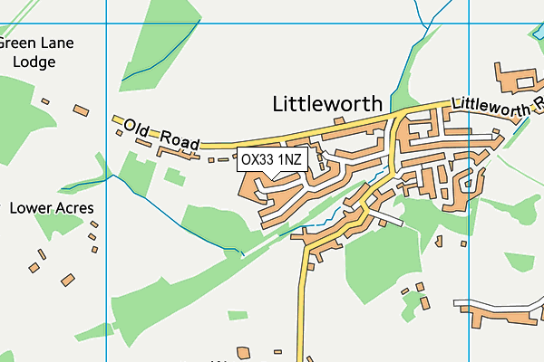 OX33 1NZ map - OS VectorMap District (Ordnance Survey) OX33 1NZ map - OS VectorMap District (Ordnance Survey)