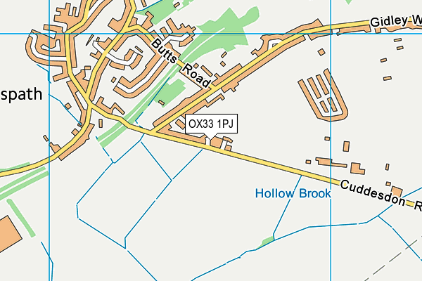OX33 1PJ map - OS VectorMap District (Ordnance Survey) OX33 1PJ map - OS VectorMap District (Ordnance Survey)