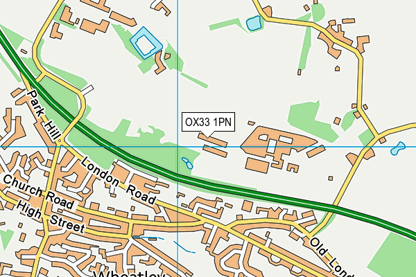 OX33 1PN map - OS VectorMap District (Ordnance Survey) OX33 1PN map - OS VectorMap District (Ordnance Survey)