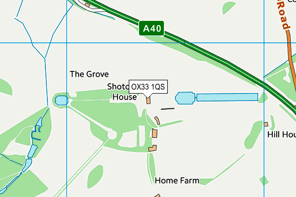 OX33 1QS map - OS VectorMap District (Ordnance Survey) OX33 1QS map - OS VectorMap District (Ordnance Survey)