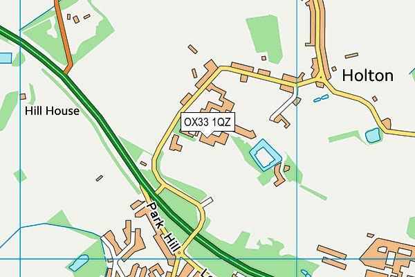 OX33 1QZ map - OS VectorMap District (Ordnance Survey) OX33 1QZ map - OS VectorMap District (Ordnance Survey)