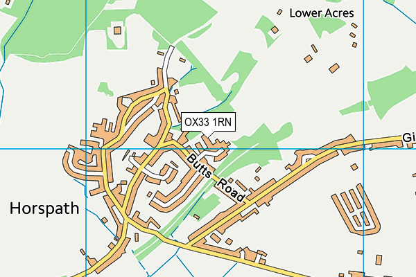 OX33 1RN map - OS VectorMap District (Ordnance Survey) OX33 1RN map - OS VectorMap District (Ordnance Survey)