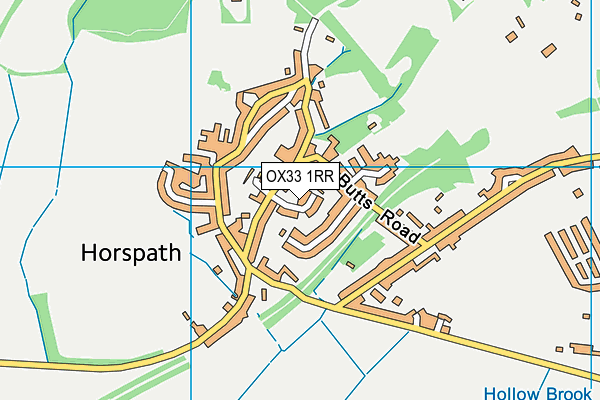 OX33 1RR map - OS VectorMap District (Ordnance Survey) OX33 1RR map - OS VectorMap District (Ordnance Survey)