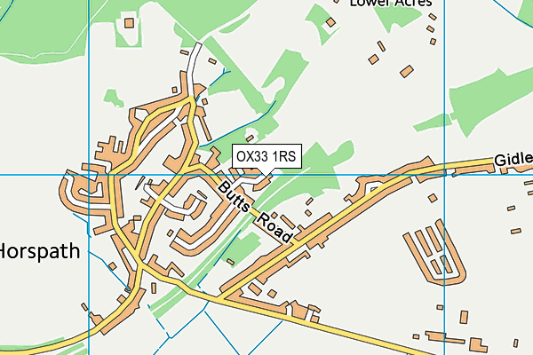 OX33 1RS map - OS VectorMap District (Ordnance Survey) OX33 1RS map - OS VectorMap District (Ordnance Survey)