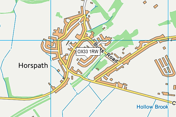 OX33 1RW map - OS VectorMap District (Ordnance Survey) OX33 1RW map - OS VectorMap District (Ordnance Survey)