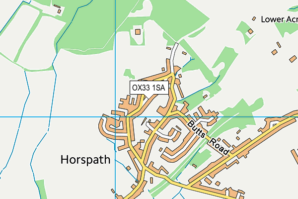 OX33 1SA map - OS VectorMap District (Ordnance Survey) OX33 1SA map - OS VectorMap District (Ordnance Survey)